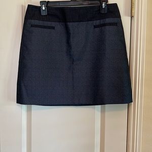 Blue lined mini skirt size 10.